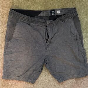 Volcom Men's Charcoal Flat Front Shorts
